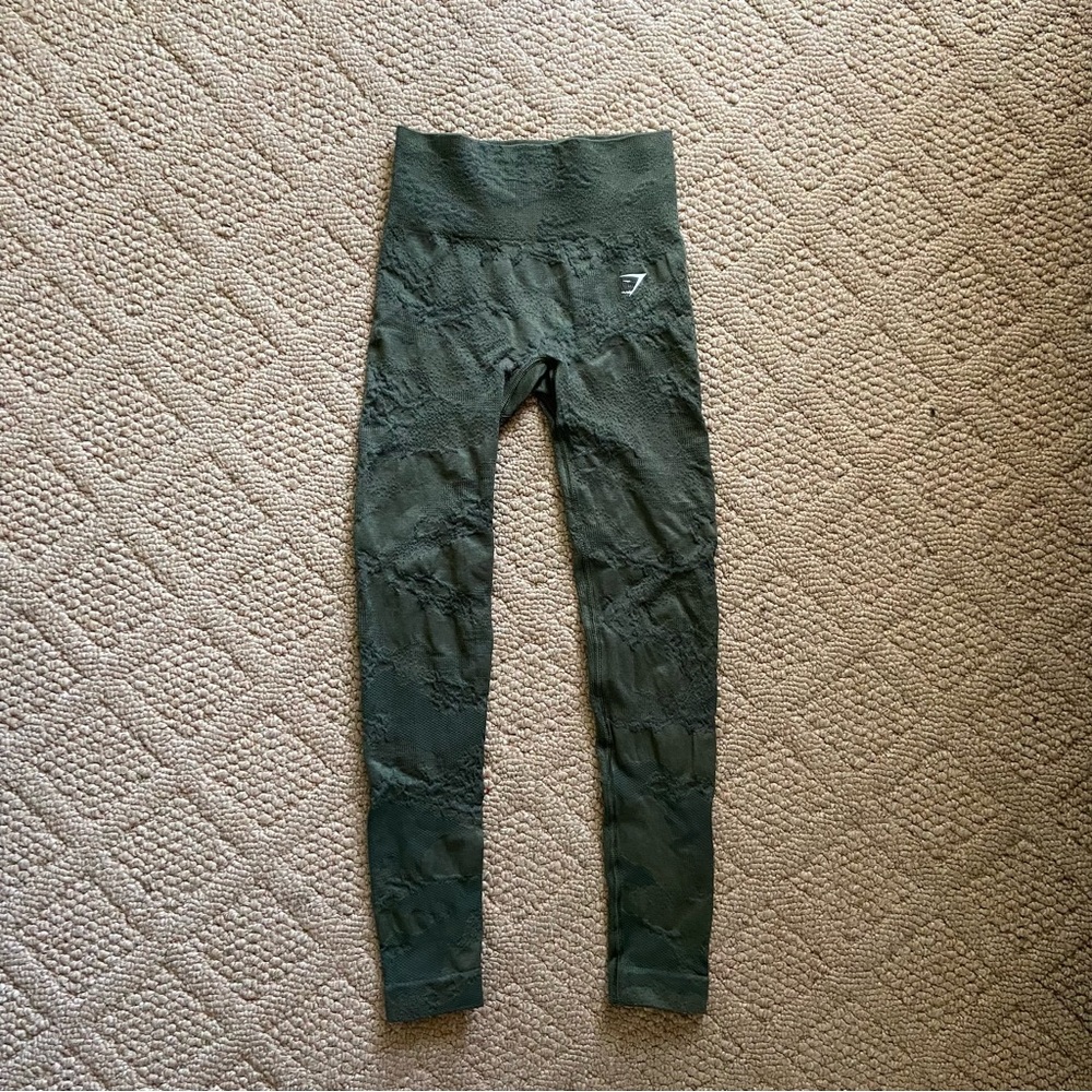 Gymshark Green Adapt Camo Seamless Leggings